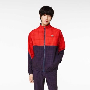 Lacoste Tennis x Novak Djokovic Jogger Set Red / Navy Blue | OWCD-31876