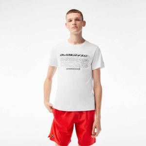 Lacoste Tennis x Novak Djokovic Regular Fit T-shirt and Cap Pack White | SIMH-48930
