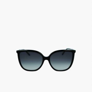 Lacoste Tubular Temple Butterfly Acetate Sunglasses Matt Black | VHWT-85071