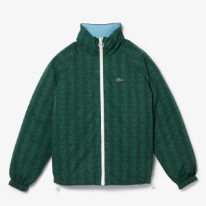 Lacoste Water-Repellent Reversible Jacket Green | YQNJ-03962