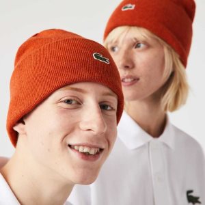 Lacoste Wool Beanie Orange | CJKT-98570