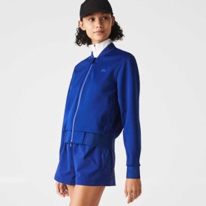 Lacoste Zip-Up Teddy Jacket Blue | USXE-39765