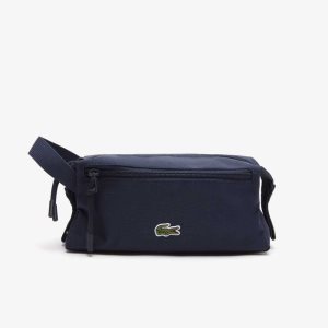 Lacoste Zippered Toiletry Bag Peacoat | TLIC-80174