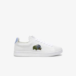 Lacoste x Netflix Bridgerton Carnaby Piquee Sneakers White/Light Blue | PFRD-74035