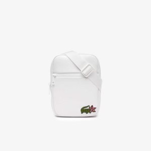 Lacoste x Netflix Croc Print Shoulder Bag - Small Blc Croco Stranger Things | JLRA-30958