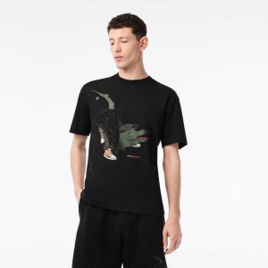 Lacoste x Netflix Organic Cotton T-Shirt Lupin | XBRD-58647