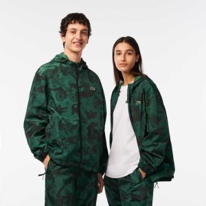 Lacoste x Netflix Printed Hooded Jacket Multicolor | OUBF-94537