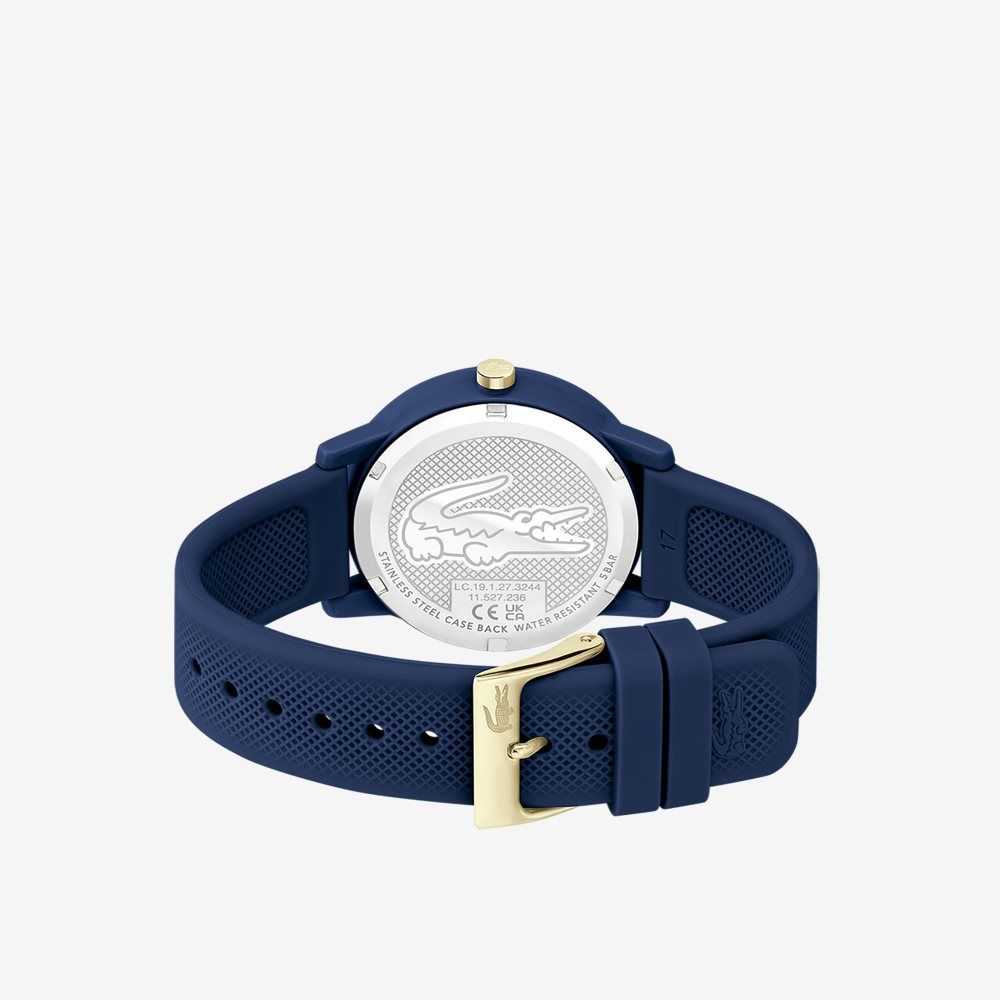 Lacoste 12.12 Blue Silicone Strap Watch Blue | NOGV-49021