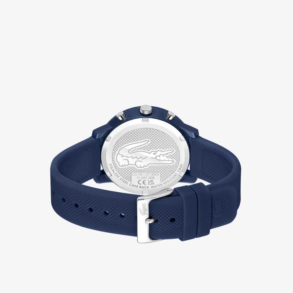 Lacoste 12.12 Chrono Watch Blue Silicone Blue | XQIK-86527