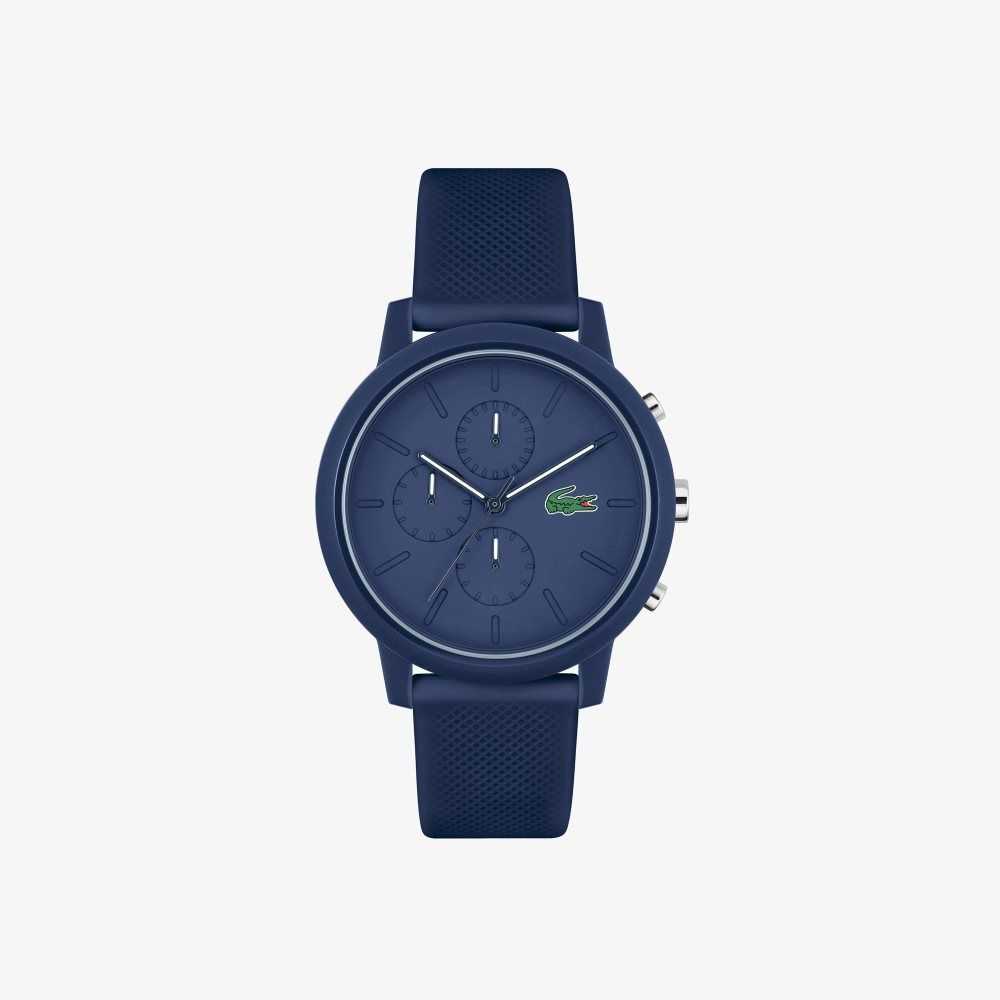 Lacoste 12.12 Chrono Watch Blue Silicone Blue | XQIK-86527