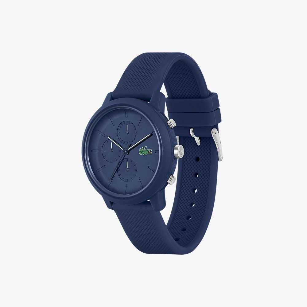 Lacoste 12.12 Chrono Watch Blue Silicone Blue | YOUF-91036