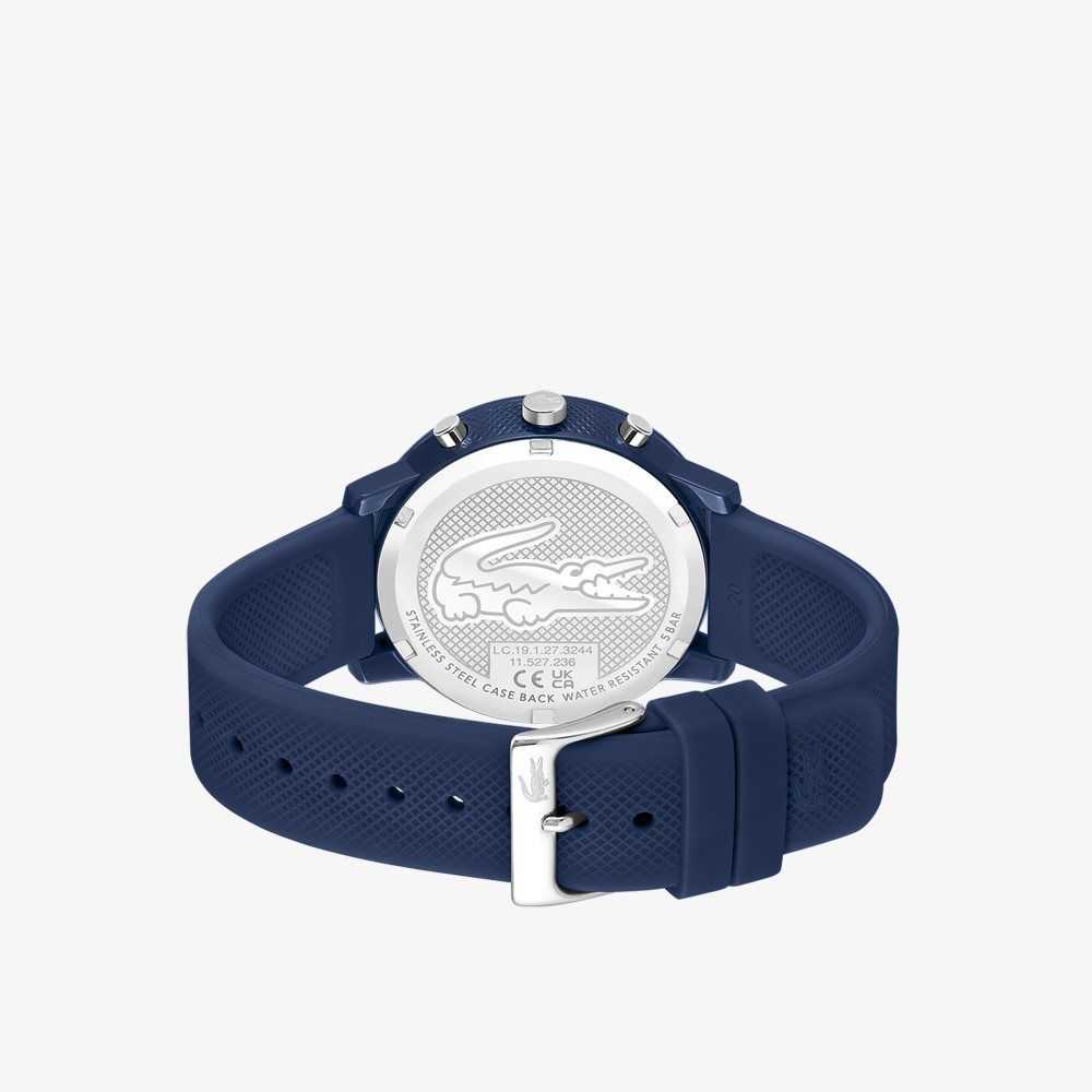 Lacoste 12.12 Chrono Watch Blue Silicone Blue | YOUF-91036