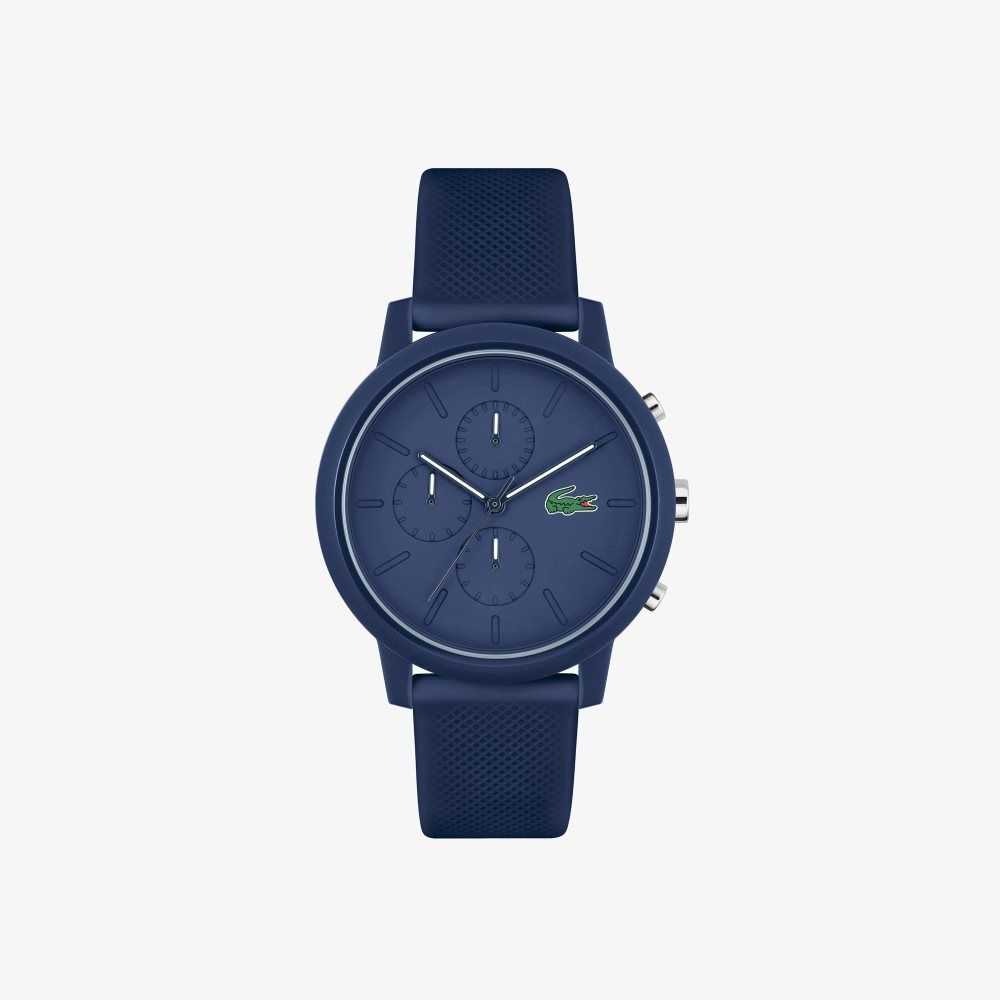 Lacoste 12.12 Chrono Watch Blue Silicone Blue | YOUF-91036