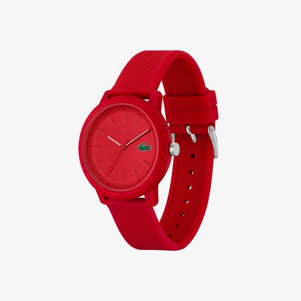 Lacoste 12.12 Red Silicone Strap Watch Red | UYTN-76058