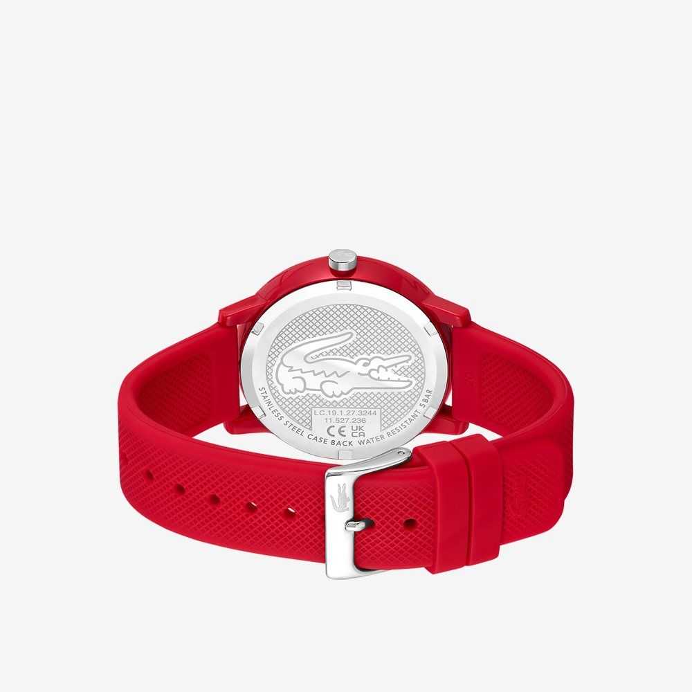 Lacoste 12.12 Red Silicone Strap Watch Red | UYTN-76058