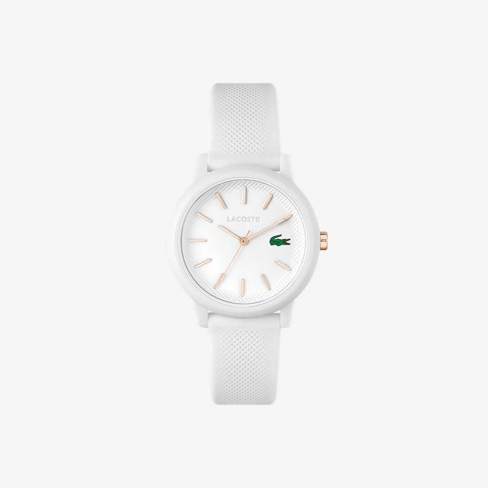 Lacoste 12.12 White Silicone Strap Watch White | XGCK-31628