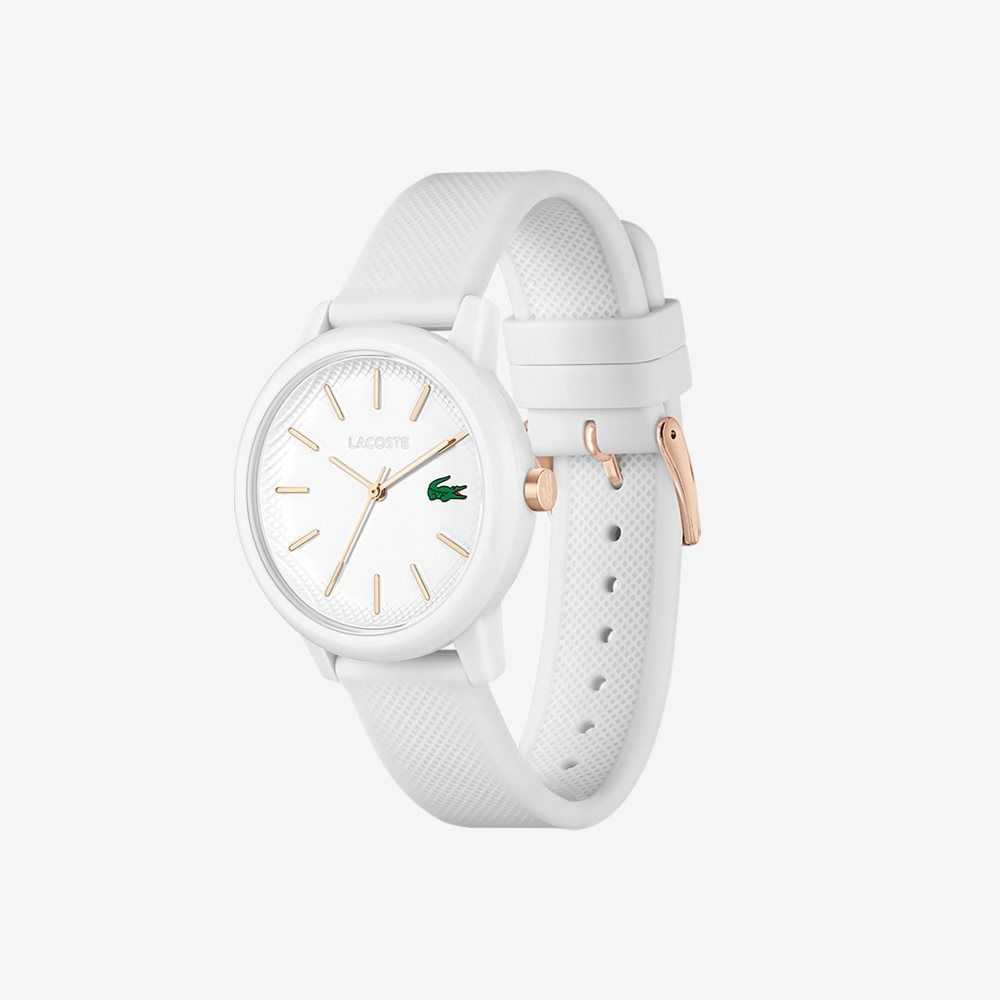 Lacoste 12.12 White Silicone Strap Watch White | XGCK-31628