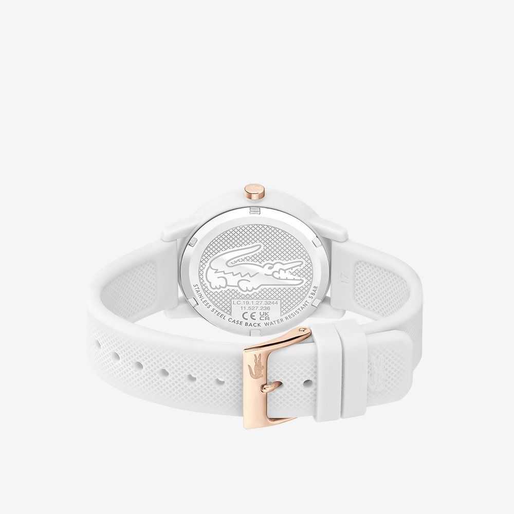 Lacoste 12.12 White Silicone Strap Watch White | XGCK-31628