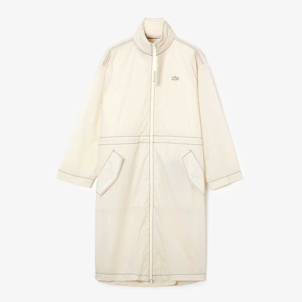 Lacoste 2-in-1 Water-Repellent Hooded Parka White | SPFD-69847