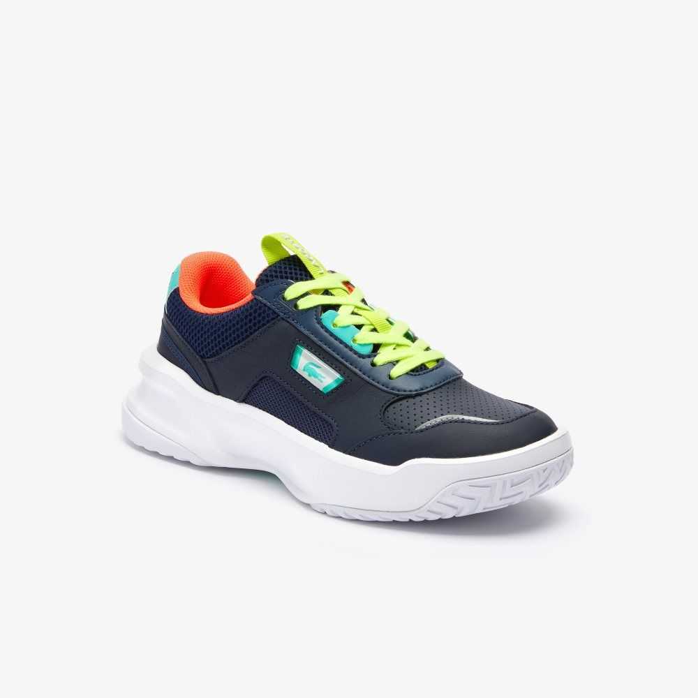 Lacoste Ace Lift Leather Sneakers Nvy/Trqs | MVCG-37208