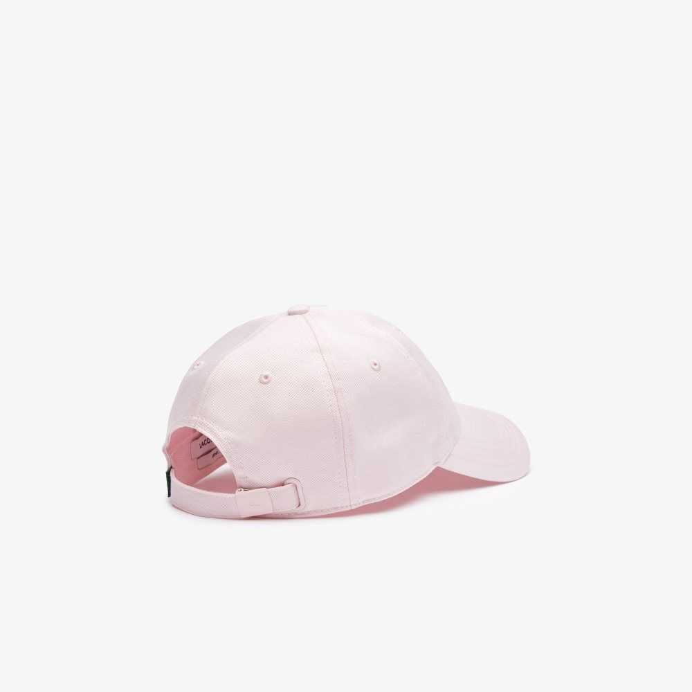 Lacoste Adjustable Organic Cotton Twill Cap Light Pink | DYIL-69370