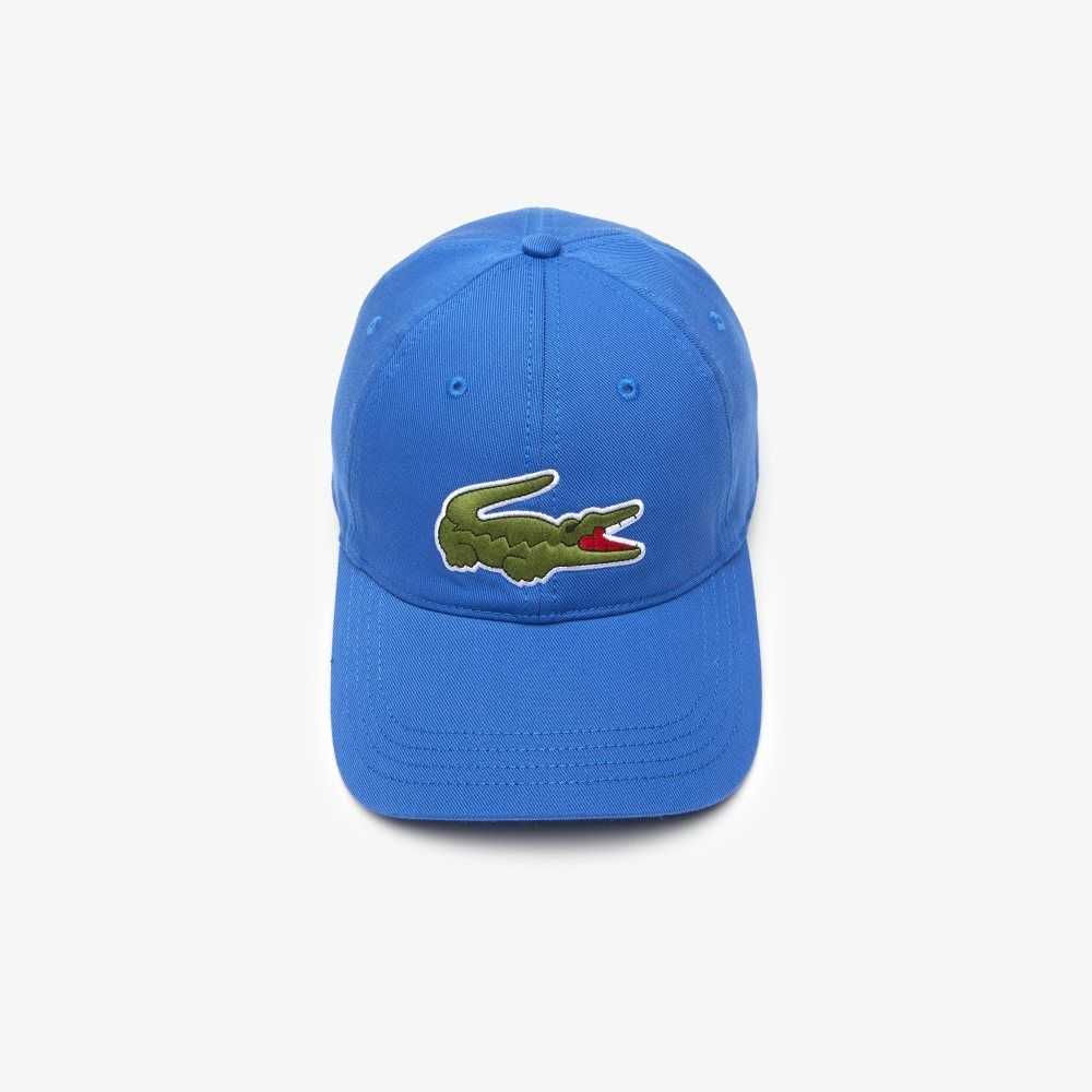 Lacoste Adjustable Organic Cotton Twill Cap Blue | GMSP-16827