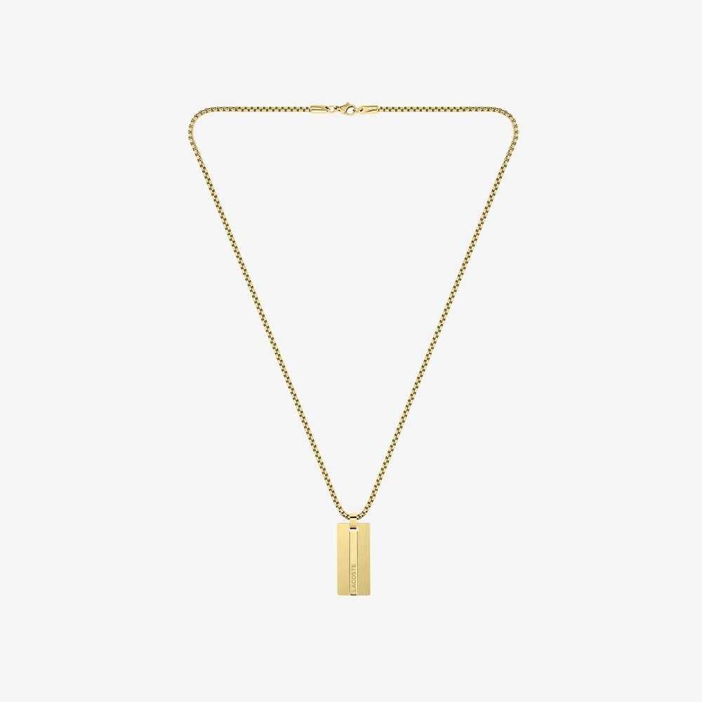 Lacoste Adventurer Necklace Yellow Gold | UKTW-03148