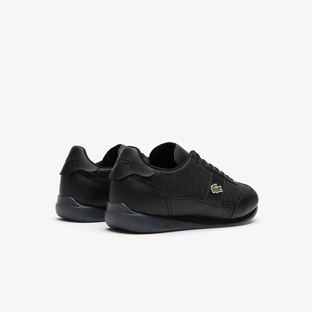 Lacoste Angular Leather Sneakers Blk/Blk | TOXQ-82647