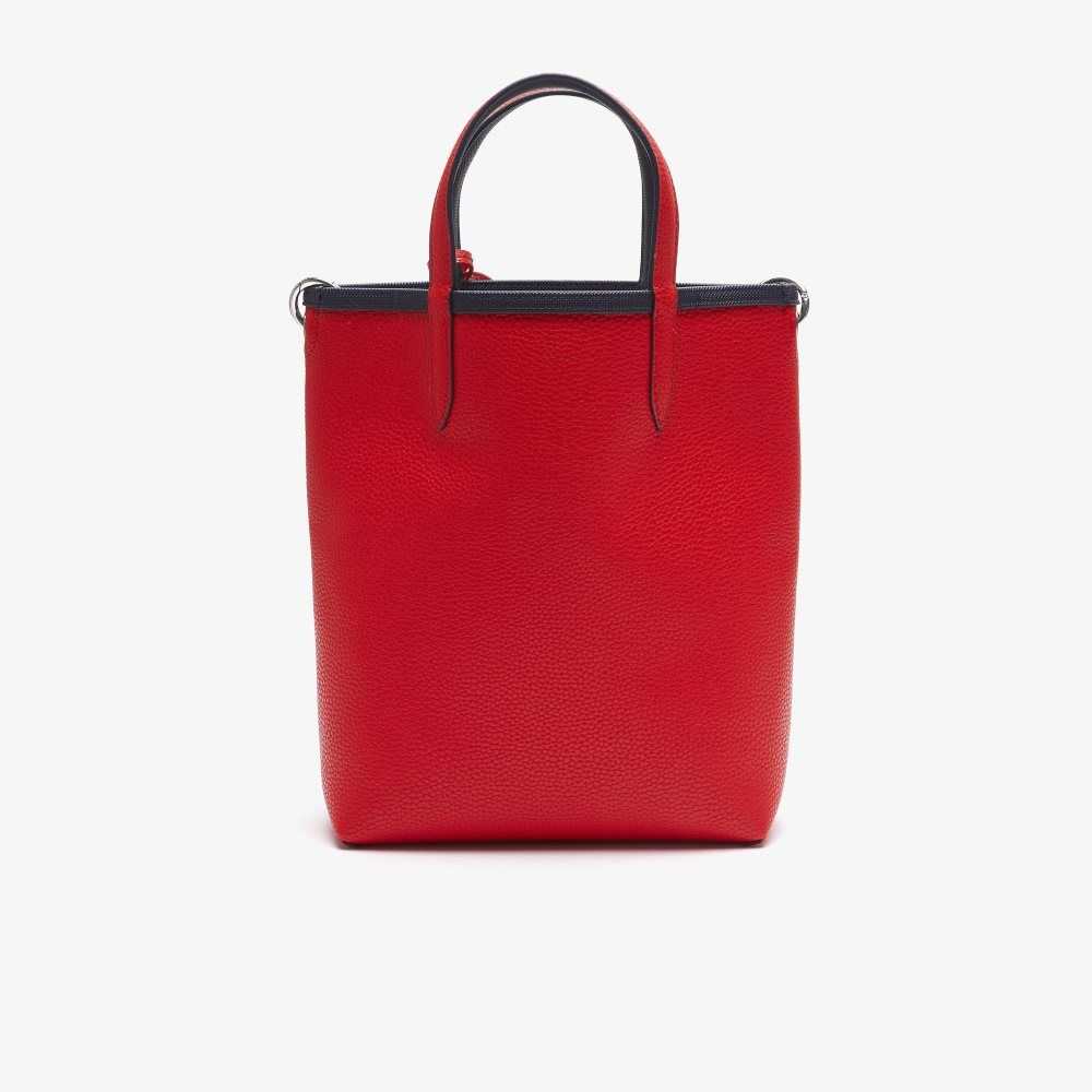 Lacoste Anna Reversible Coated Canvas Tote Bag Marine 166 Rouge 240 | ZSHF-83074