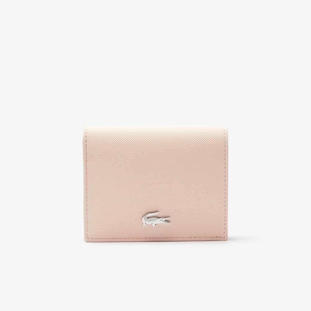 Lacoste Anna Small Snap Folding Wallet Chair Amande | ZWQB-10697