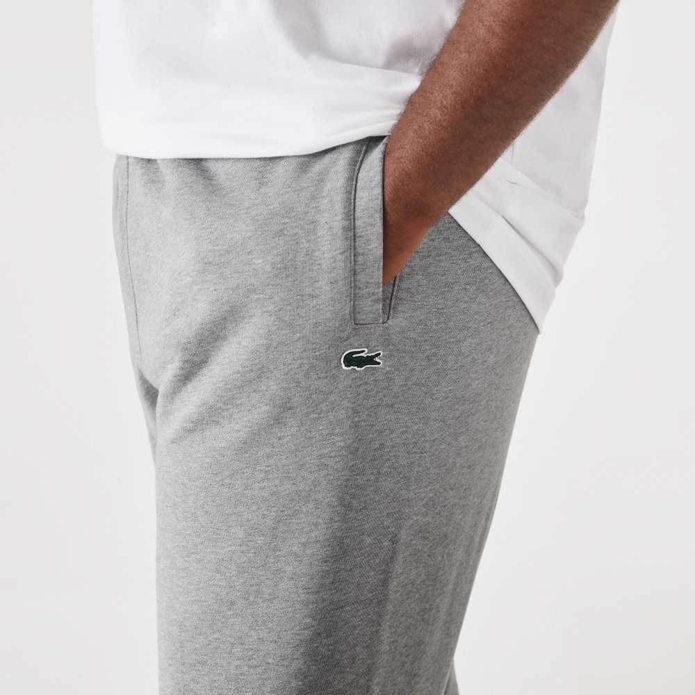 Lacoste Big Fit Cotton Fleece Trackpants Grey Chine | RAYT-20153