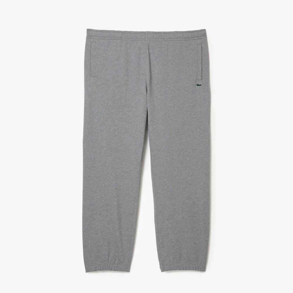 Lacoste Big Fit Cotton Fleece Trackpants Grey Chine | RAYT-20153