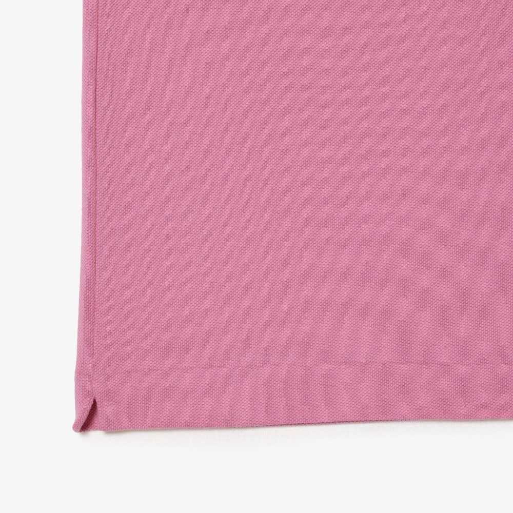 Lacoste Big Fit Cotton Petit Pique Polo Pink | PVHO-86273
