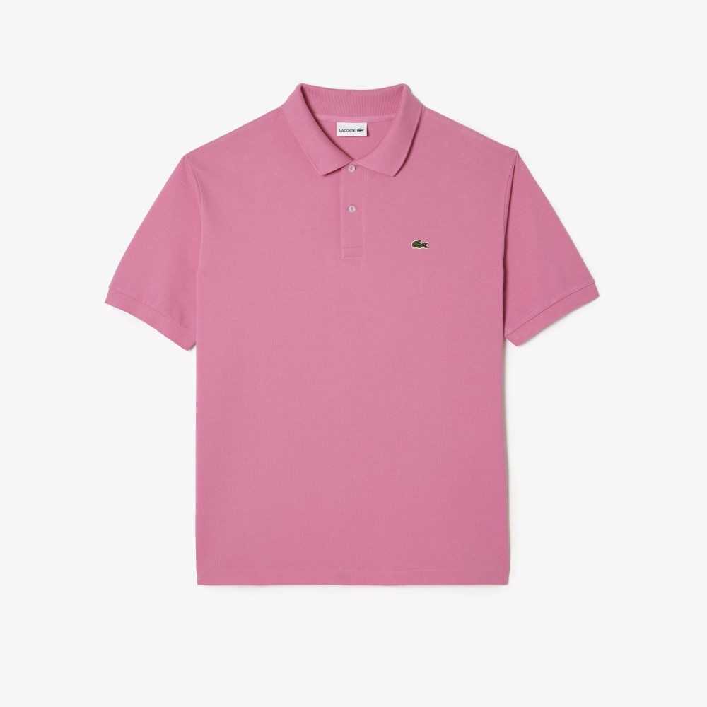 Lacoste Big Fit Cotton Petit Pique Polo Pink | PVHO-86273