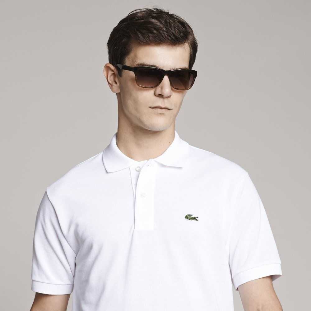 Lacoste Big Fit Cotton Petit Pique Polo White | ZVIQ-96487