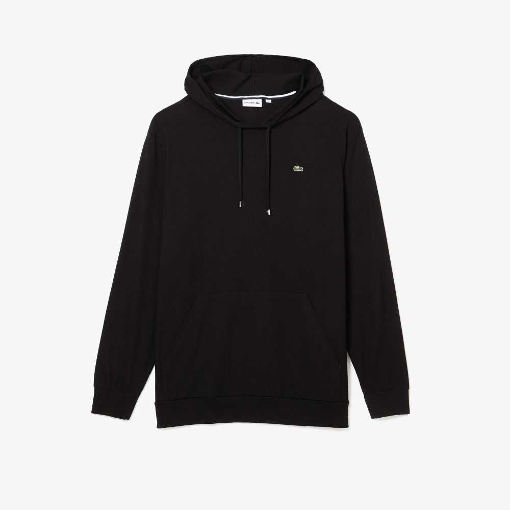 Lacoste Big Fit Hooded T-Shirt Black | LUKE-69721