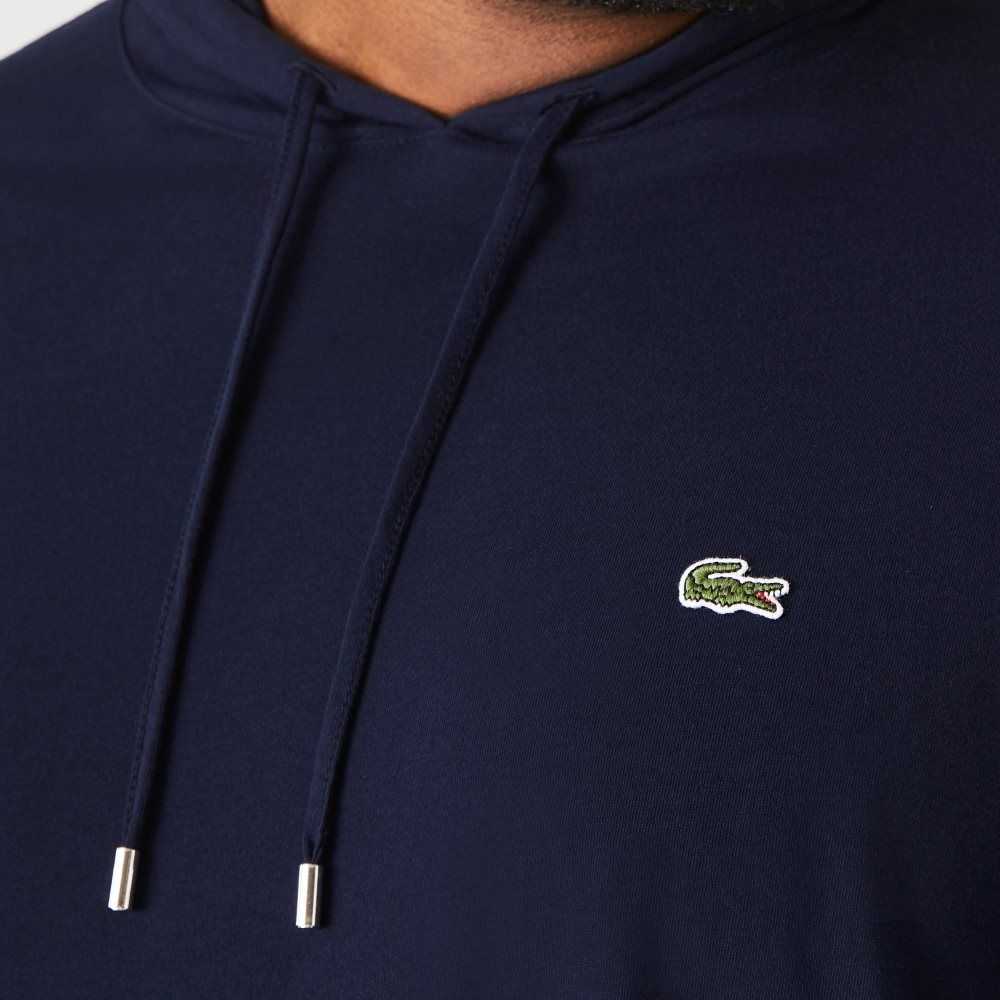 Lacoste Big Fit Hooded T-Shirt Navy Blue | LWJX-05461