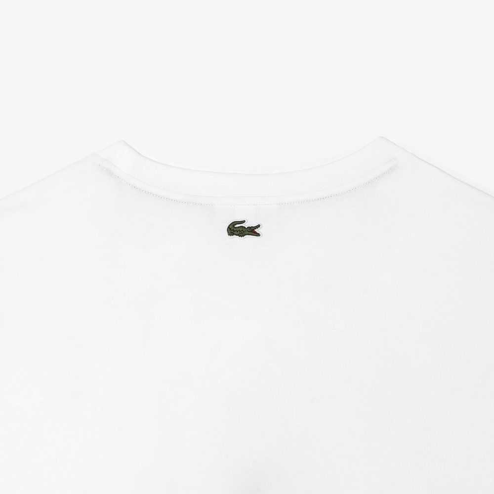 Lacoste Big Fit Jersey T-Shirt White | HNPW-59027