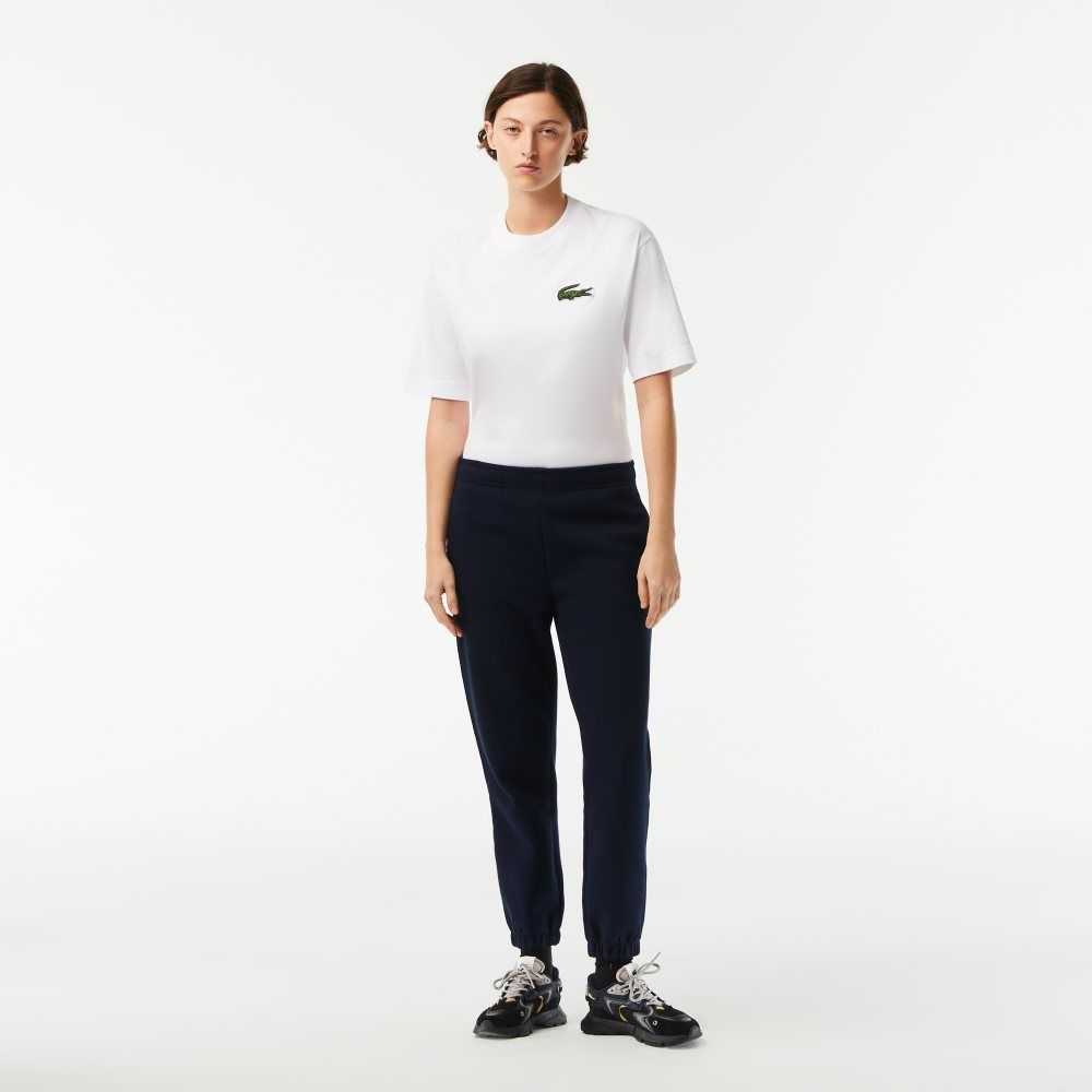 Lacoste Blended Cotton Joggers Navy Blue | HMVY-76539