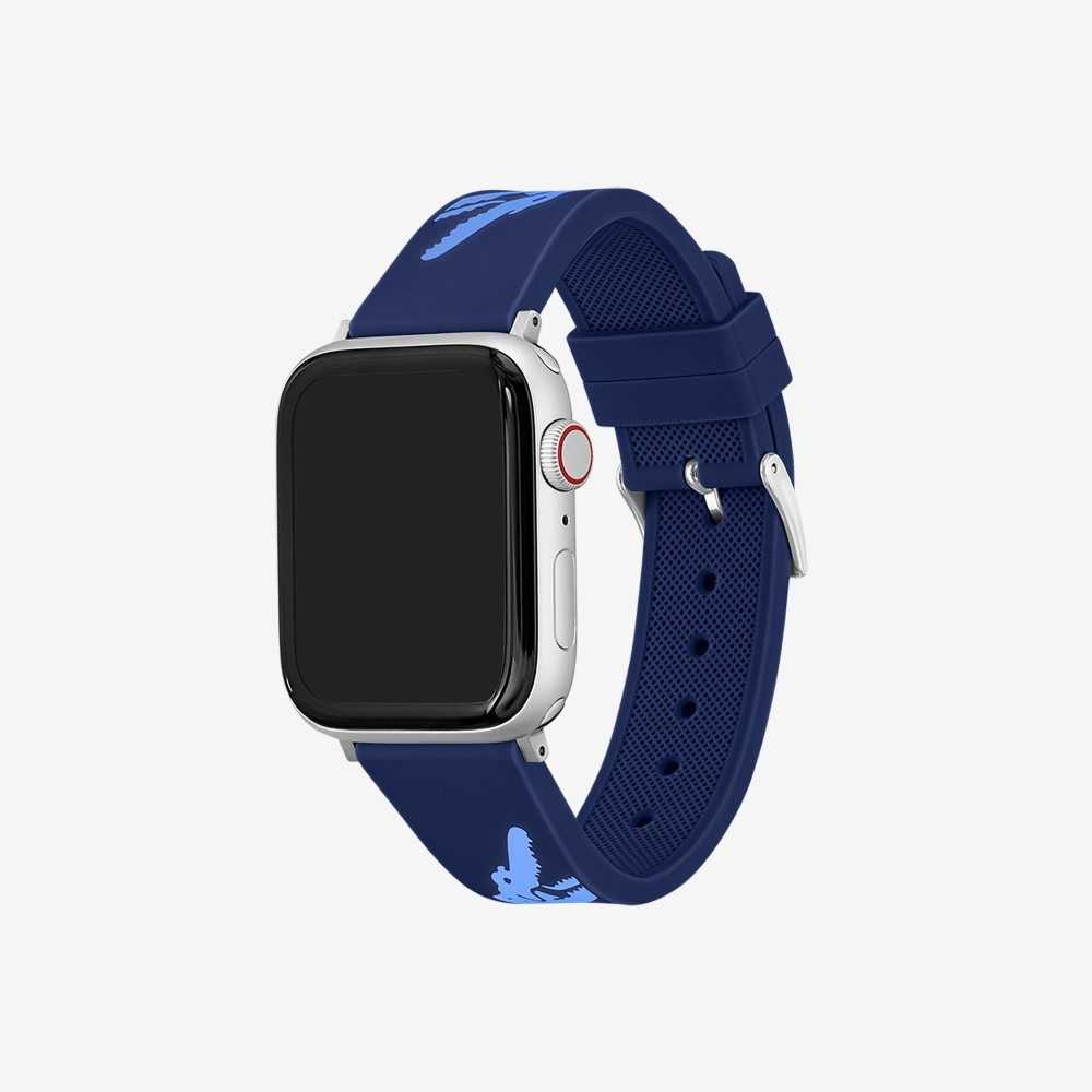 Lacoste Blue Strap For Apple Watch Blue | FKYW-86743