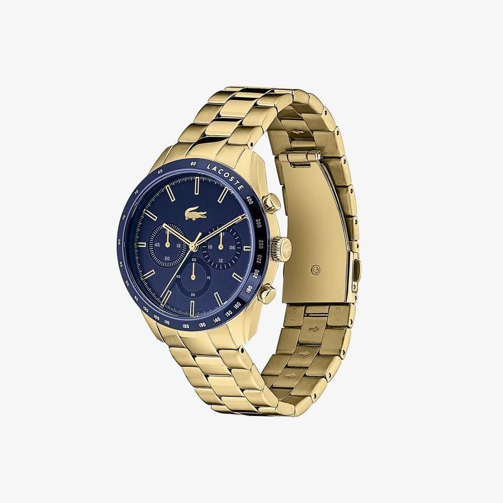 Lacoste Boston Chronograph Ionic Gold Plated Watch Gold | PMXW-94603