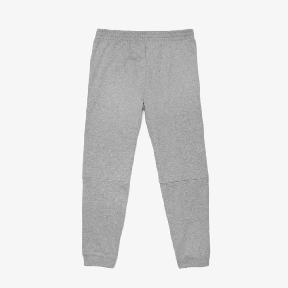 Lacoste Branded Bands Skinny Fleece Jogging Pants Grey Chine | MUSG-50291