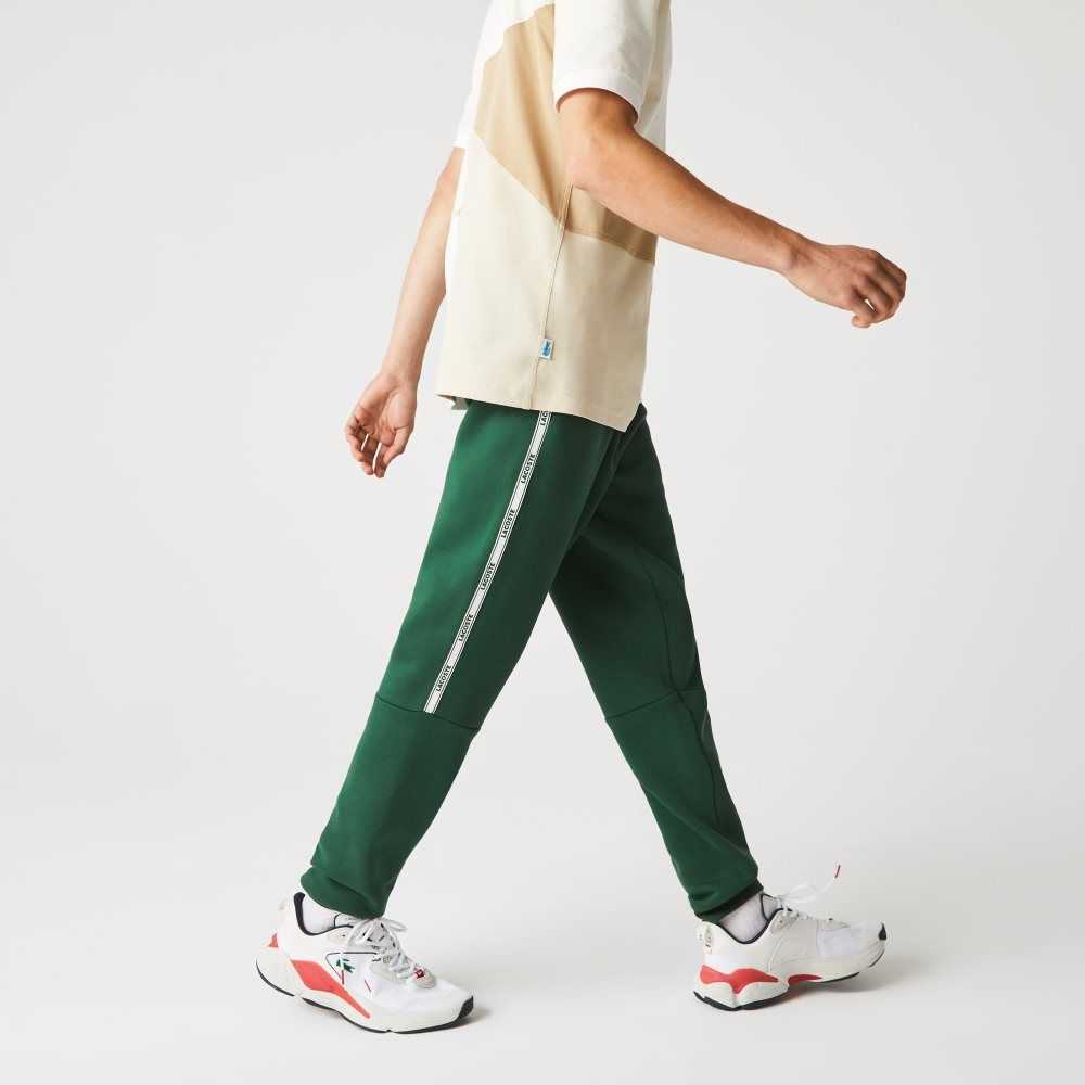 Lacoste Branded Bands Skinny Fleece Jogging Pants Green | ORQI-74589