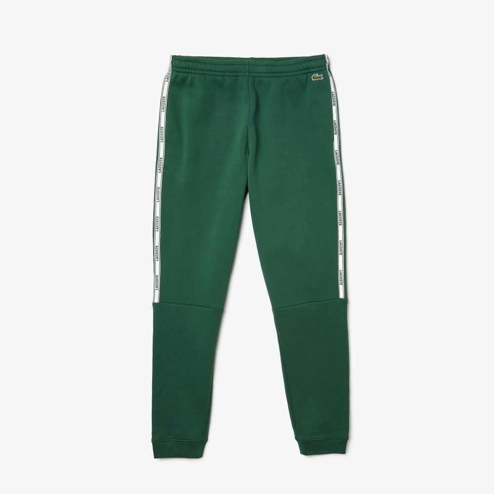 Lacoste Branded Bands Skinny Fleece Jogging Pants Green | ORQI-74589