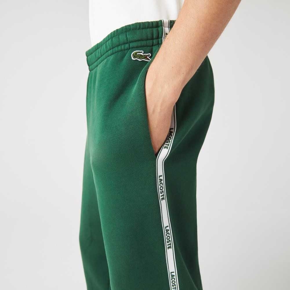 Lacoste Branded Bands Skinny Fleece Jogging Pants Green | ORQI-74589