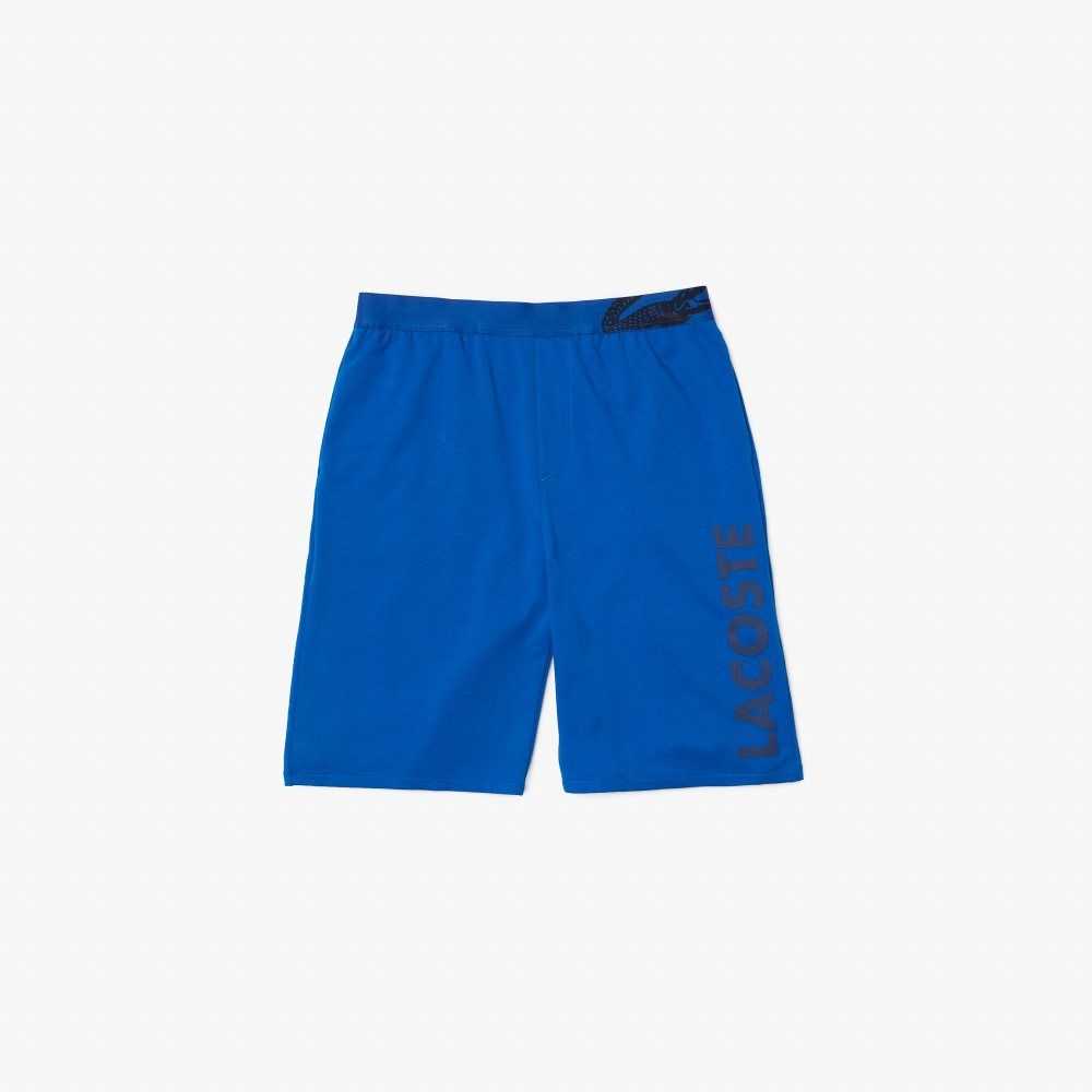 Lacoste Branded Croc Waist Shorts Blue | JFGP-19208