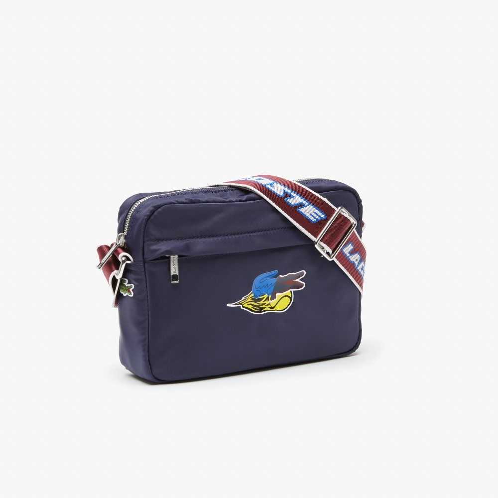 Lacoste Branded Crossover Bag Marine 166 Andrinople | LXHG-89715