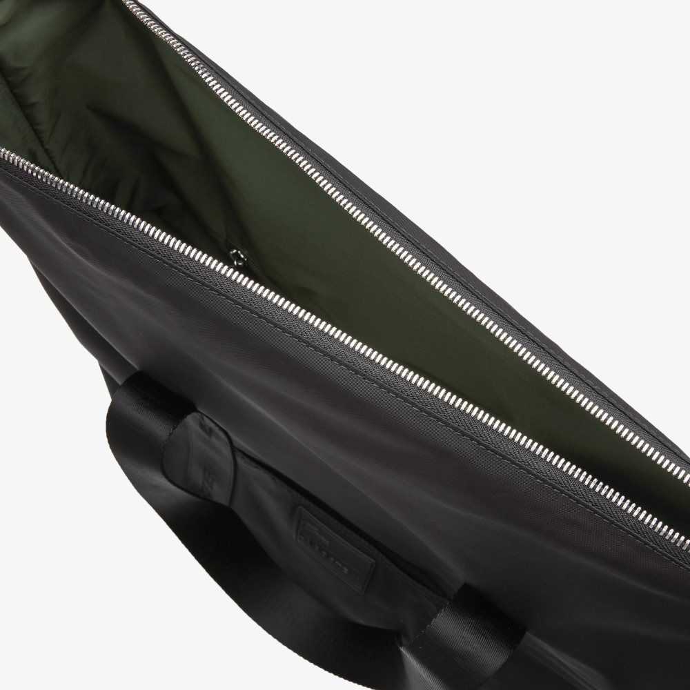 Lacoste Branded Handle Large Tote Bag Black | IUHV-42518