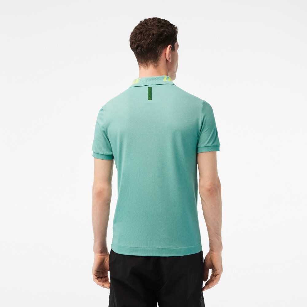 Lacoste Branded Slim Fit Stretch Pique Polo Mint | QCSJ-61324