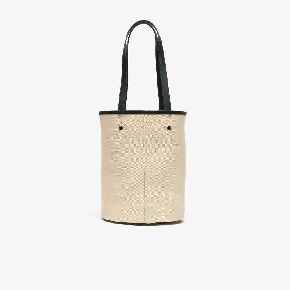 Lacoste Bucket Bag with Removable Pouch Natural Sinople Estragon | VSYW-10728